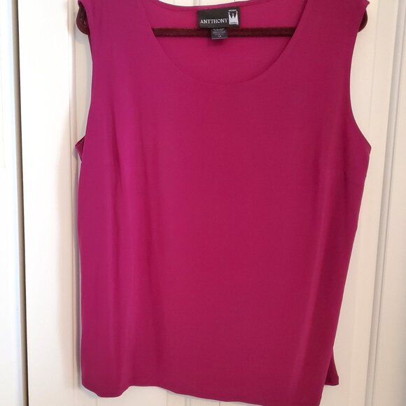 Antthony Original Women 2 piece top, Fushia, 1X - Picture 11 of 13
